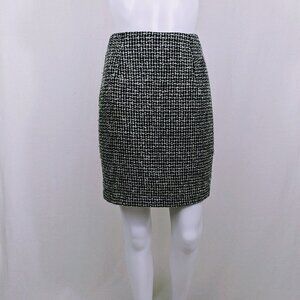 Vintage JRT by Newport News Black & Ivory Tweed Mini Skirt Size 4